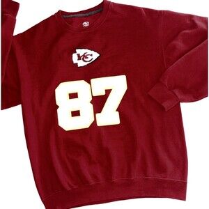 Athletic Works Travis Kelce #87 Kansas City Chiefs Red Sweatshirt Medium